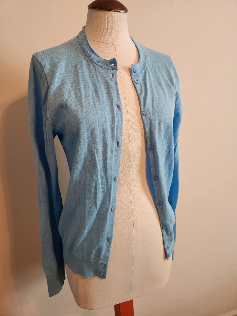 J. Crew Light Blue Crewneck Cardigan